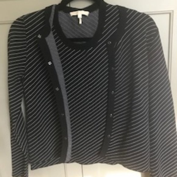 NWOT Maje Striped Stretch Knit 2 Piece Cardigan - Picture 3 of 12